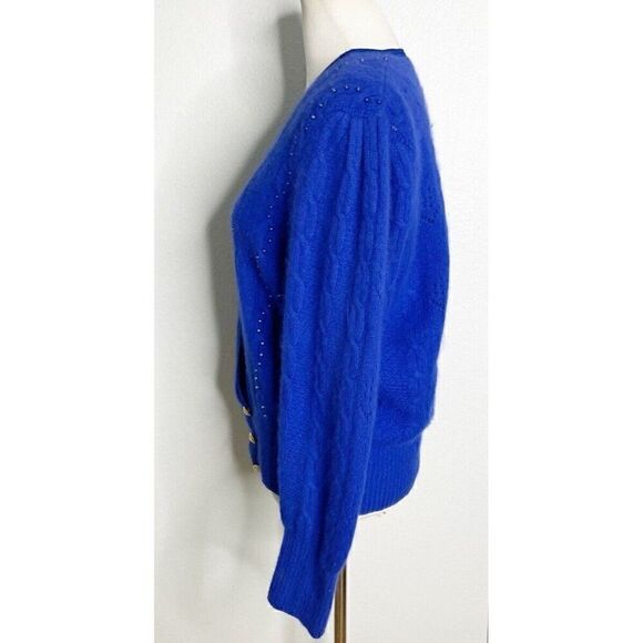 Blue Women's Cardigan Sweater - Picture 2 of 5